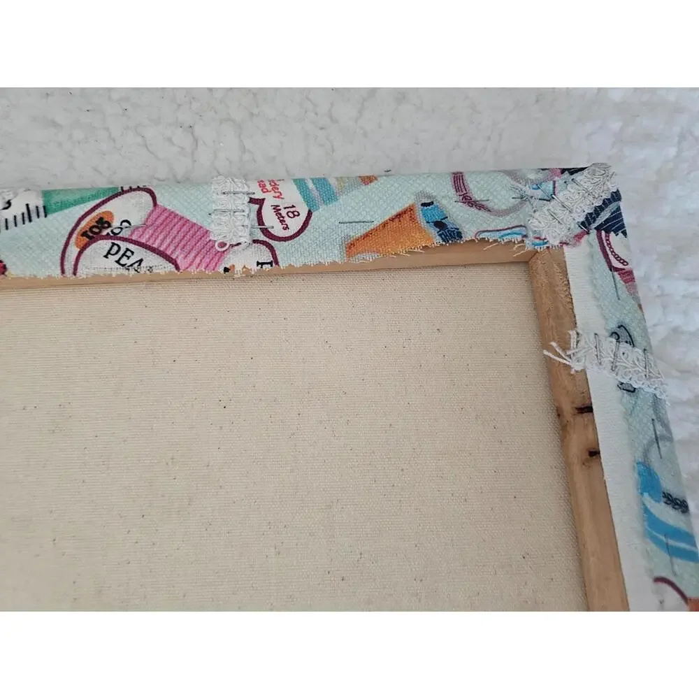 Handmade Craft Room Canvas For Hanging Photos Bows Multicolor 14.25